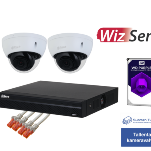 Dahua 2x WizSense 4MP Dome valvontakamerapaketti
