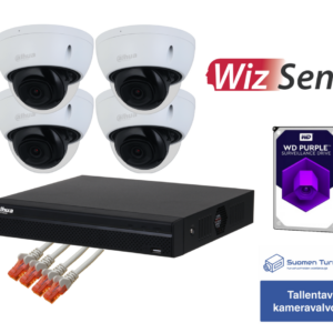 Dahua 4x WizSense 4MP Dome valvontakamerapaketti