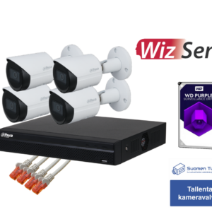 Dahua  4x WizSense 4MP Bullet valvontakamerapaketti
